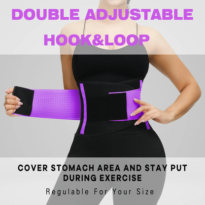 Waist Trainer Belt for Women Slimming Body Shaper Back Braces Sauna Hot Sweat Trimmer Control Waist Cincher Workout Girdle Slim Band Sculpt Touch Waist Trainer