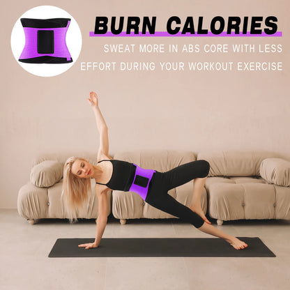 Waist Trainer Belt for Women Slimming Body Shaper Back Braces Sauna Hot Sweat Trimmer Control Waist Cincher Workout Girdle Slim Band Sculpt Touch Waist Trainer